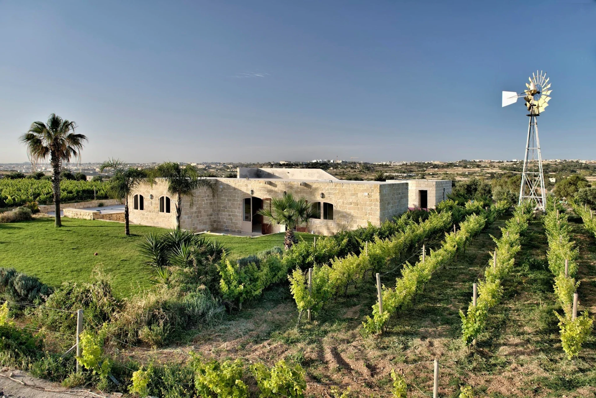 Maria Rosa Wine Estate — limestone farmhouse among the vineyards in Attard